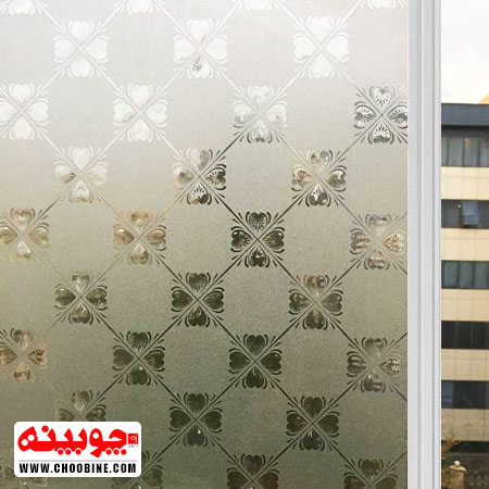 برچسب شیشه مات کن طرح دار چوبینه کد 482 (عرض 60 سانتیمتر)