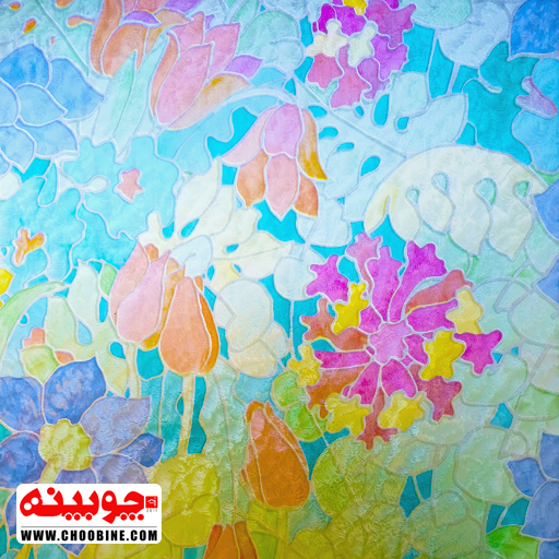 برچسب شیشه مات کن رنگی چوبینه کد 409 (عرض 45 سانتیمتر)