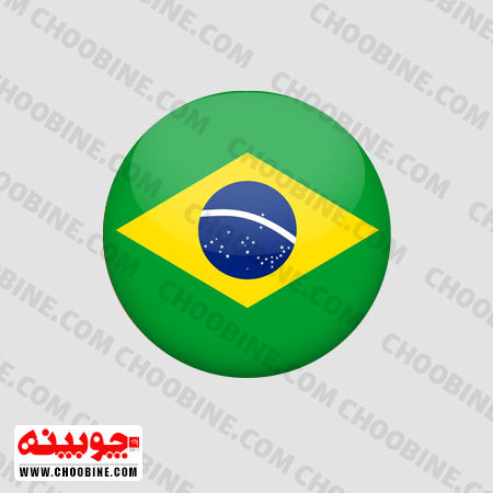 برچسب ژله ای پرچم برزیل کد 12 (5 در 5 سانتیمتر) 