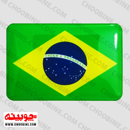 برچسب ژله ای پرچم برزیل کد 03 (6 در 4 سانتیمتر) 