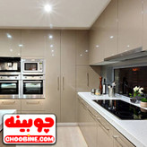 برچسب کابینت هایگلاس کرم شکلاتی نسکافه ای