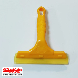 کاردک ژله ای نصب برچسب شیشه دودی و رفلکس و شیشه مات کن - کاردک ژله ای زرد رنگ دسته دار -چوبینه - کد 2